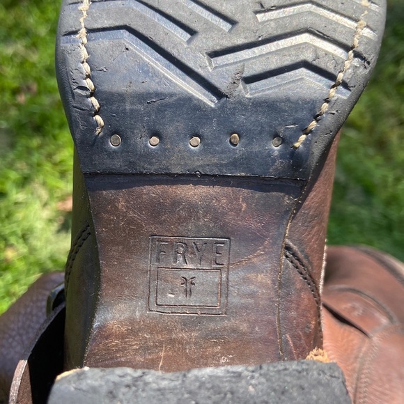 Frye Vera Short Brown Leather Heeled Boot Women’s Size 5.5 - Picture 6 of 14